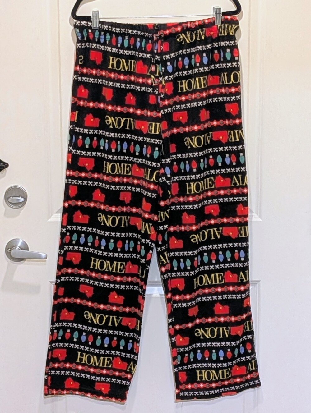 EUC Home Alone L Unisex Fleece Patterned Christmas Holiday Pyjama Pants